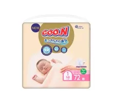 Подгузники GOO.N Premium Soft Newborn до 5 кг SS на липучках 72 шт (863222)