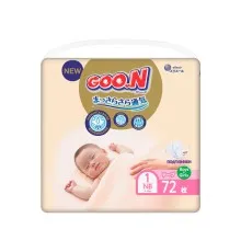 Підгузки GOO.N Premium Soft Newborn до 5 кг розмір SS на липучках 72 шт (863222)