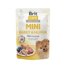 Влажный корм для собак Brit Care Mini pouch 85 г (филе кролика и лосося в соусе) (8595602534432)