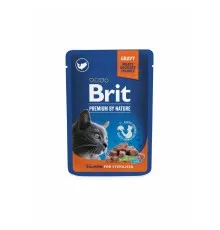 Влажный корм для кошек Brit Premium Cat для стерилизованных 85 г (филе лосося в соусе) (8595602518562)