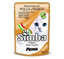 Вологий корм для кішок Simba Cat Wet курка та лівер 100 г (8009470009355)