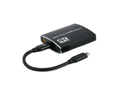 Концентратор Cablexpert USB-C to 2 HDMI (2 ind. screens)/PD/Аudio 3.5mm (A-CM-HDMIF2-01)