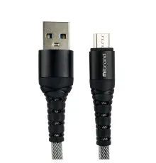 Дата кабель USB 2.0 AM to Micro 5P 1.0m MI-14 2A Black-Gray Mibrand (MIDC/14MBG)