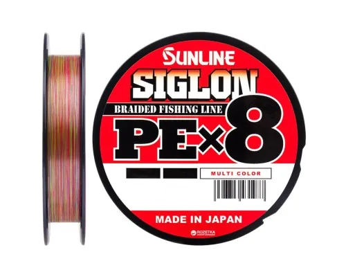 Шнур Sunline Siglon PE х8 150m 0.3/0.094mm 5lb/2.1kg Multi Color (1658.09.96)