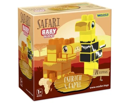 Конструктор Wader Baby Blocks Сафарі - страус & верблюд (41504)