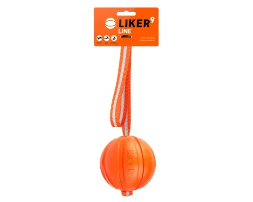 Игрушка для собак Liker Line Мячик с лентой 9 см (6288)