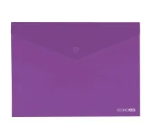Папка - конверт Economix А5 180 мкм прозора, фактура "глянець", фіолетова (E31316-12)