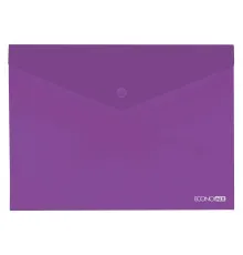 Папка - конверт Economix А5 180 мкм прозрачная, фактура "глянец", фиолетовая (E31316-12)