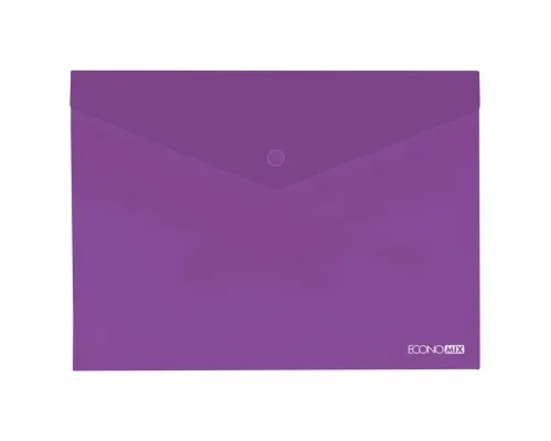 Папка - конверт Economix А5 180 мкм прозрачная, фактура глянец, фиолетовая (E31316-12)