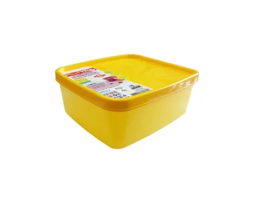 Пищевой контейнер Irak Plastik Alaska квадратний 0,65 л жовтий (5941)