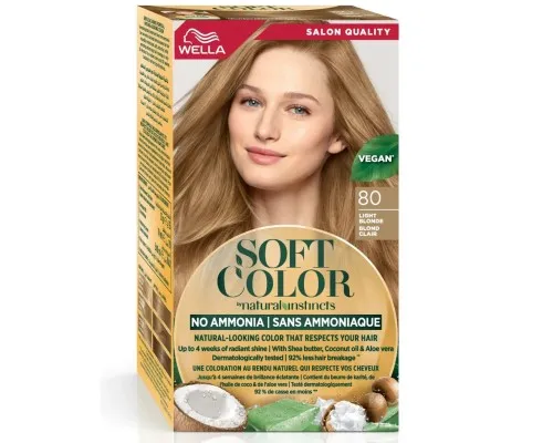 Фарба для волосся Wella Soft Color Безаміачна 80 - Світлий блонд (3614228865746)