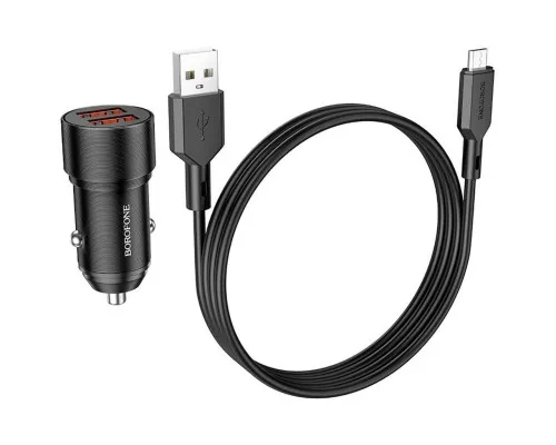 Зарядное устройство BOROFONE BZ19 2 x USB Black (BZ19MB)