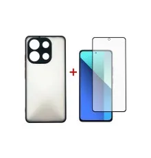 Чохол до мобільного телефона Dengos Kit for Xiaomi Redmi Note 13 4G case + glass (Black) (DG-KM-66)