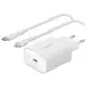 Зарядний пристрій Belkin USB-С 25W PD PPS + cable USB-C-Lightning 1m (WCA004VF1MWH-B5)