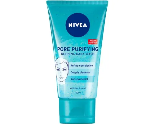 Гель для умывания Nivea Pore Purifying Refining Daily Wash Ежедневный очищающий Против недостатков кожи 150 мл (4006000003580)