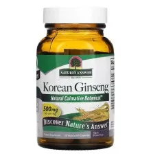 Травы Nature's Answer Корейский женьшень, 500 мг, Korean Ginseng, 50 вегетарианских ка (NTA-16234)