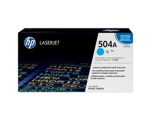 Картридж HP CLJ  504A cyan /CM3530/ CP3525 series (CE251A)