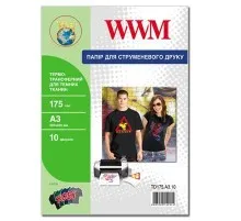 Бумага WWM A3 Termotransfers/Black (TD175.A3.10)