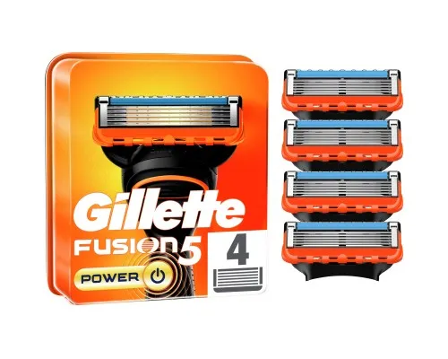 Сменные кассеты Gillette Fusion5 Power 4 шт. (7702018877591/7702018867219)