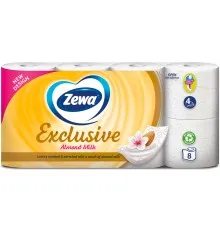 Туалетний папір Zewa Exclusive Мигдальне молочко 4 шари 8 рулонів (7322540837933)