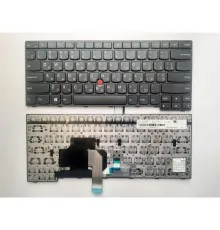 Клавіатура ноутбука Lenovo ThinkPad E450/E450C/E455 черная с черной рамкой ТП UA (A43968)