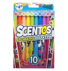 Набор для творчества Scentos ароматные маркери для рисования Тонкая линия 10 цветов (40720)