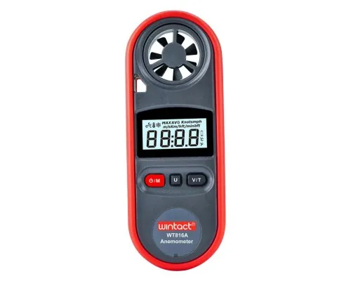 Анемометр Wintact цифровой 0,7-30м/с, -10-45°C (WT816A)