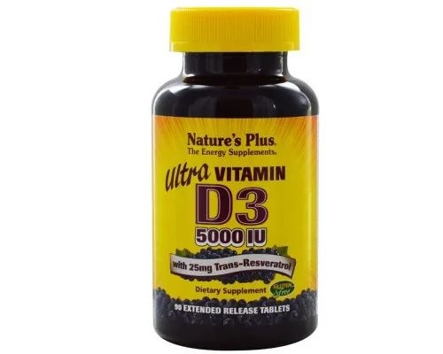 Вітамін Natures Plus Ультра вітамін D3 5000 МE, Nature's Plus, 90 таблеток (NTP1045)