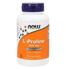 Витамин Now Foods L-Пролин, 500 мг, L-Proline, 120 растительных капсул (NOW-00133)