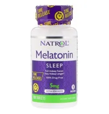 Аминокислота Natrol Мелатонин Повышенной Силы Действия 5 мг, Melatonin, 100 таб (NTL-04837)