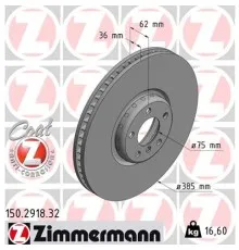 Гальмівний диск ZIMMERMANN 150.2918.32