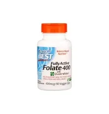 Витамин Doctor's Best Полностью Активированный Фолат 400мкг, Quatrefolic, 90 геле (DRB-00262)