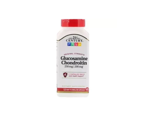 Вітамінно-мінеральний комплекс 21st Century Глюкозамін & Хондроітин 250 мг / 200 мг, Original Strength, (CEN23023)