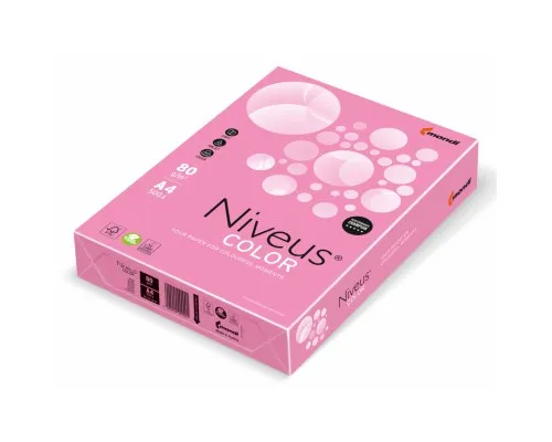 Папір Mondi Niveus COLOR NEON Pink A4, 80g, 500sh (A4.80.NVN.NEOPI.500)