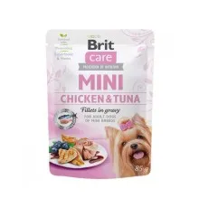 Влажный корм для собак Brit Care Mini pouch 85 г (филе курицы и тунца в соусе) (8595602534425)