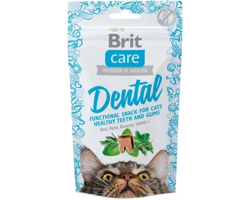 Ласощі для котів Brit Care Dental з індичкою 50 г (8595602521371)