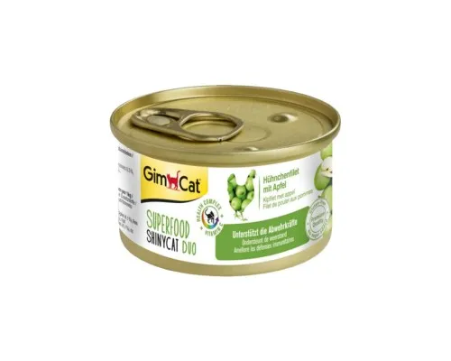 Консервы для кошек GimCat Shiny Cat SUPERFOOD курица и яблоко 70 г (4002064414515)