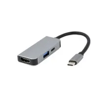 Концентратор Cablexpert USB-C 3-in-1 (USB/HDMI/PD) (A-CM-COMBO3-02)
