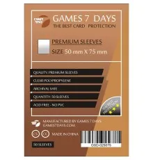 Протектор для карт Games7Days 50 х 75 мм, 50 шт (PREMIUM) (GSD-025075)
