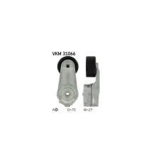 Натяжитель ремня с роликом SKF VKM 31066