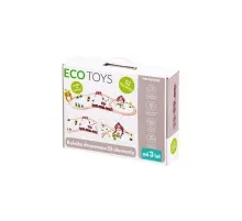 Железная дорога Ecotoys деревянная с поездом на батарейках (HM180995)