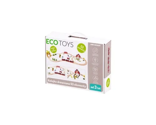 Залізниця Ecotoys деревяна з потягом на батарейках (HM180995)