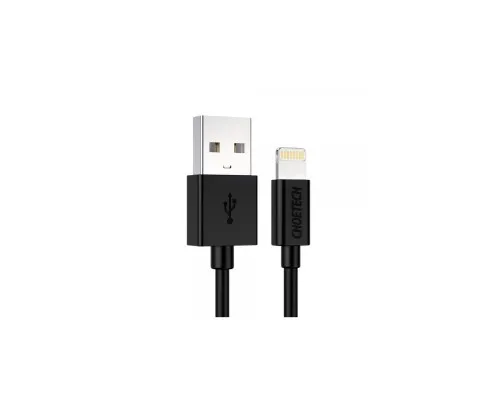 Дата кабель USB 2.0 AM to Lightning 1.8m 2.1A MFI Black Choetech (IP0027-BK)