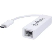 Перехідник USB-C to Ethernet RJ45 1000 Mb Manhattan Intracom (507585)