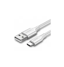 Дата кабель USB 2.0 AM to Type-C 1.5m US300 5A White Ugreen (US300/80370)