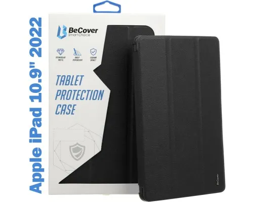 Чохол до планшета BeCover Tri Fold Soft TPU mount Apple Pencil Apple iPad 10.9 2022 Black (708459)