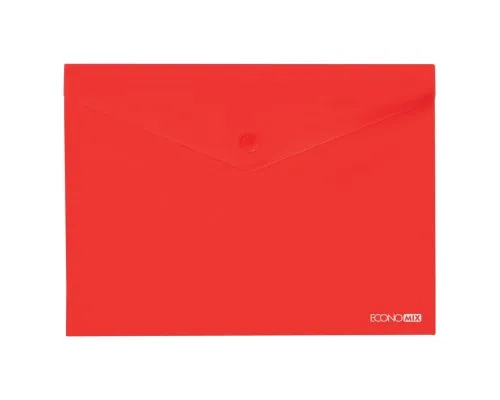 Папка - конверт Economix А5 180 мкм прозрачная, фактура глянец, красная (E31316-03)