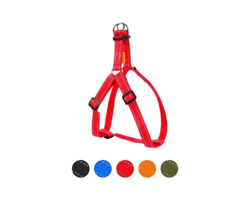Шлея для собак Dog Extreme з нейлону регульована Ш 20 мм В:50-80 см червона (06673)