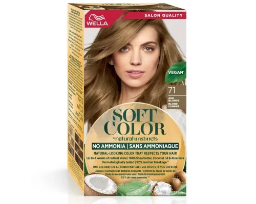 Фарба для волосся Wella Soft Color Безаміачна 71 - Попелястий блонд (3614228865760)