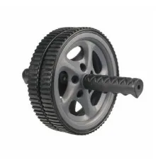 Ролик для преса LiveUp Exercise Wheel 18 см чорний, сірий LS3160B (6951376107272)